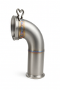 Straightline Performance wastegate outlet pipe for boost exhaust system, compatible with 2022-up models, shown in the image.