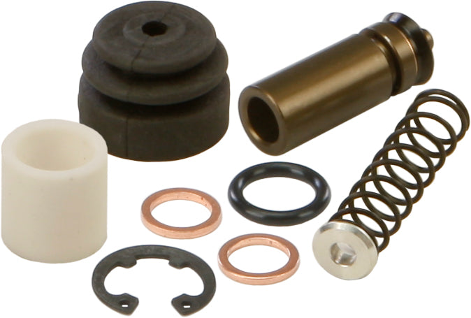 All Balls brake master cylinder rebuild kit 21-81029 with seals and components for motorcycle brake repair, showing parts laid out.