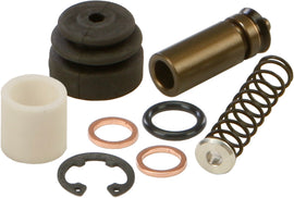 All Balls brake master cylinder rebuild kit 21-81029 with seals and components for motorcycle brake repair, showing parts laid out.