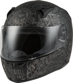 Fly Racing Revolt Matrix helmet in matte grey and black, XL size, showing the sleek design and ventilation features.