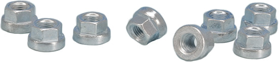 James Gasket exhaust mount gasket nut for Evo/Twin Cam engines, shown in a set of four in this image.