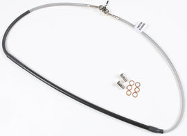 GALFER steel front brake line for Kawasaki street motorcycle, model 17-9722, with detailed metal braided construction and fittings.