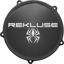 Rekluse clutch cover for Suzuki motorcycle, featuring a sleek metal design with branding details visible.