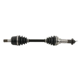 All Balls Drive Axle 536-0088 showing a close-up of the durable metal axle with detailed threading and brand markings.