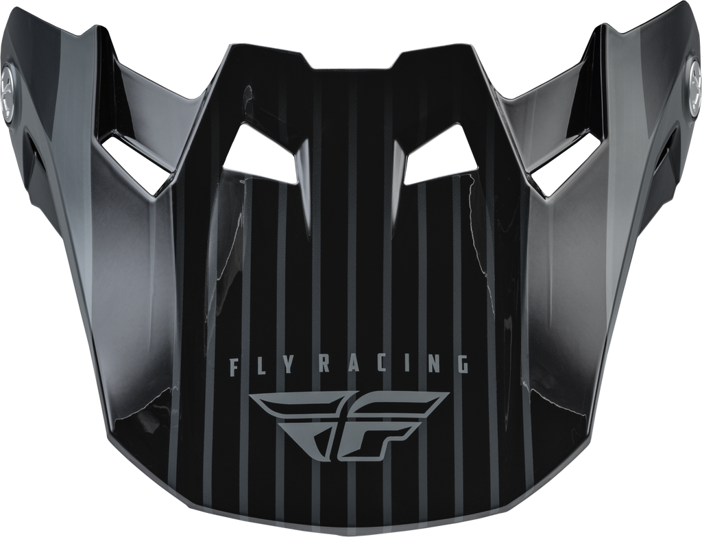 Fly Racing Formula Carbon Prime visor in grey and carbon yellow, designed for motorcycle helmets.