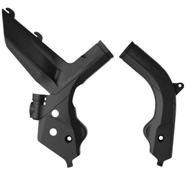 Polisport Plastics black KTM body frame protector with mounting hardware, designed for KTM motorcycles.