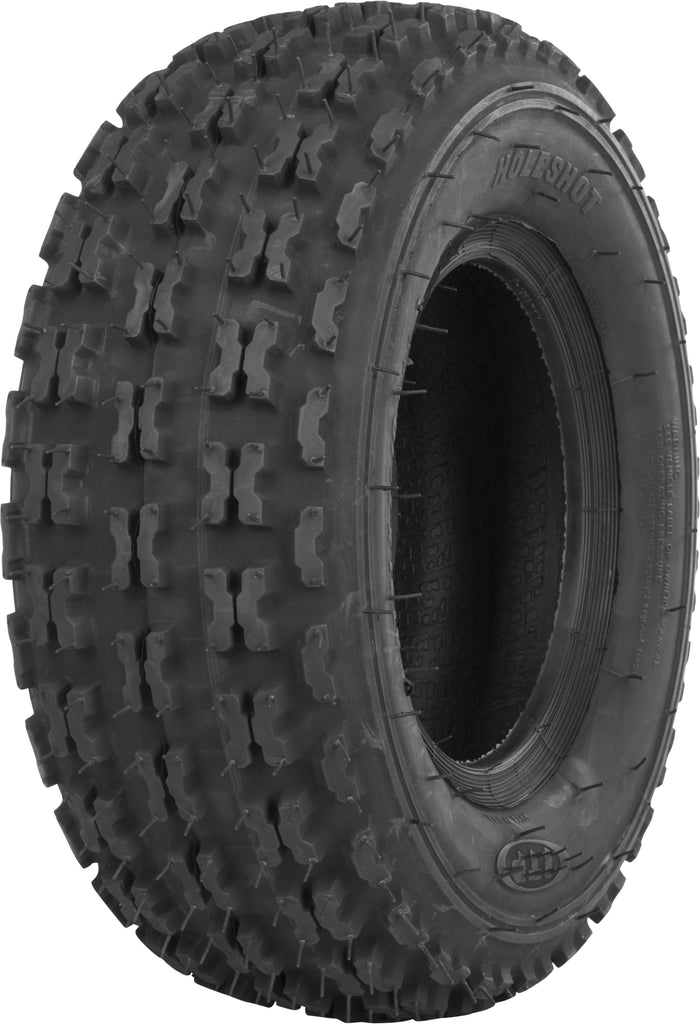 ITP Holeshot off-road tire 21x7-10 bias ply with tread pattern and sidewall design for ATV and dirt bike use.