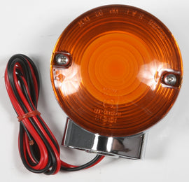 National Cycle Turn Signal Assembly 562-30106 with illumination, featuring clear lens and wiring for motorcycle turn signals.