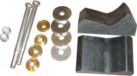 C&A Pro ski mount kit with carbides and runners for A/C 150-20611 skis, shown with mounting hardware on the ski edge.