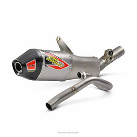 Pro Circuit Ti-6 exhaust system with carbon cap, metallic finish, and branding visible, designed for high-performance motorcycles.