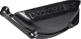 VORTEX black engine case guard for BMW, left side, designed for model 3-CS185K, durable protective motorcycle part.