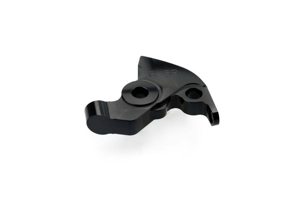 Black PUIG lever adapter for brake levers, showcasing durable metal construction and sleek finish.