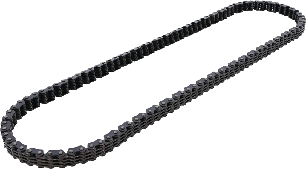 Hot Cams engine cam chain, metal chain with tensioner, designed for motorcycle engine performance and durability.
