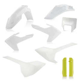 Acerbis full plastic motorcycle body kit with black panels and decals, designed for durable, high-quality fit and finish.