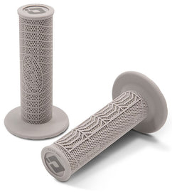 Motion Pro Dirt Control II Grey grips for motorcycles, showing textured rubber surface and ergonomic design for enhanced grip.