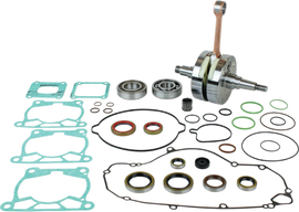 Hot Rods Bottom End Kit for engines, featuring pistons, crankshaft, and connecting rods, assembled and ready for installation.