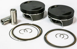 Wiseco Black Edition Piston Kit M8 117cid 11.0:1 for engine, showing piston components with black finish and precision machining.