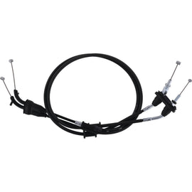 All Balls Yamaha throttle control cable for hydraulic control lines, showing the cable with connectors and protective casing.