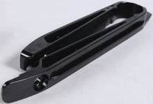 Load image into Gallery viewer, Acerbis black chain slider for motorcycle, showing close-up of durable plastic component with brand logo and mounting details.