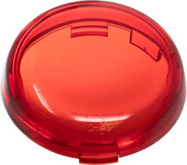 Red bullet-style illumination lenses from LETRIC LIGHTING CO, showcasing their vibrant color and sleek design.