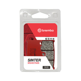 Brembo Prime Sa brake pads in sintered metal with Brembo branding, designed for high-performance vehicle braking systems.