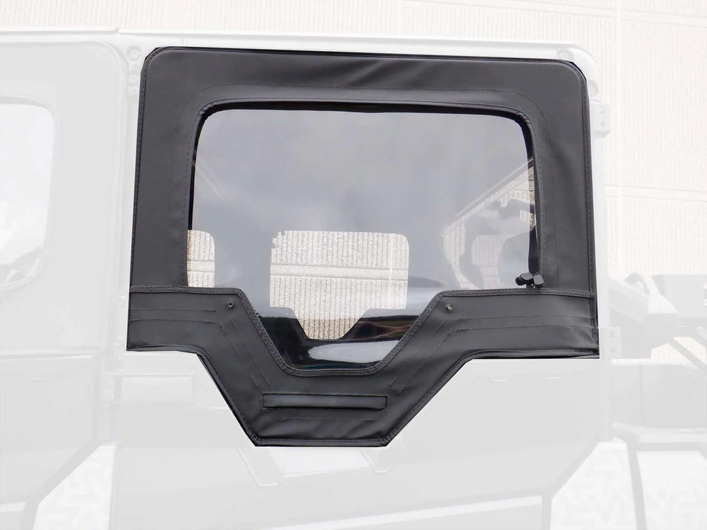 Kolpin Rear Upper Soft Doors for ATV or UTV, soft fabric with secure straps and attachment points, in a natural outdoor setting