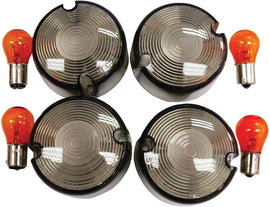 HardDrive smoked turn signal lens kit with domed design, suitable for vehicle turn signal lights, model 820-51051.