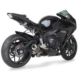 Hotbodies Racing Victory Red ABS undertail for Honda, showcasing the sleek, curved design and vibrant red color on a motorcycle.