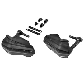 Black ZETA Sonic Handguard Universal Unthreaded for motorcycles, shown in this image with a sleek, unthreaded design.