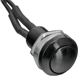 HardDrive Mini Push Button Switch in black, model 820-50841, featuring a compact design and metal mounting hardware.