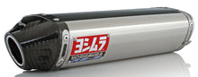 Load image into Gallery viewer, Yoshimura Street RS-5 slip-on exhaust with stainless steel and carbon fiber components, designed for motorcycle performance and style.