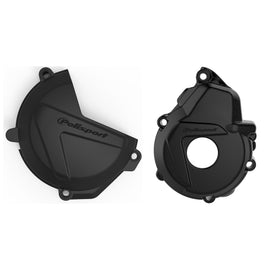 Polisport Plastics clutch and ignition kit in black for Husqvarna 64-90996, includes plastic components for motorcycle repair.