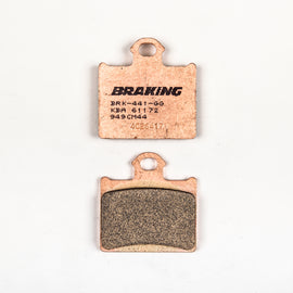Braking Sintered Brake Pad Set for sport vehicles, featuring two brake pads with metal backing plates and friction material.
