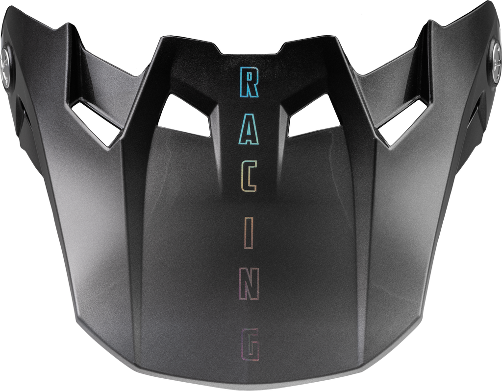 Fly Racing Formula CC driver helmet visor in black, charcoal, and white color for small size motorcycle helmet accessories.