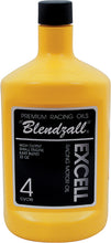 Load image into Gallery viewer, Blendzall Ultra Racing Castor 2T chemical gallon container, used for racing motorcycle engines, with a white label and blue cap.