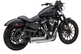 Cobra Speedster 909 Chrome Sportster motorcycle exhaust for Harley-Davidson 2014-2022, with polished chrome finish and sleek design.