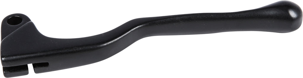 Black Fire Power clutch lever for motorcycles, showing the sleek, curved design and mounting points on a clean background.