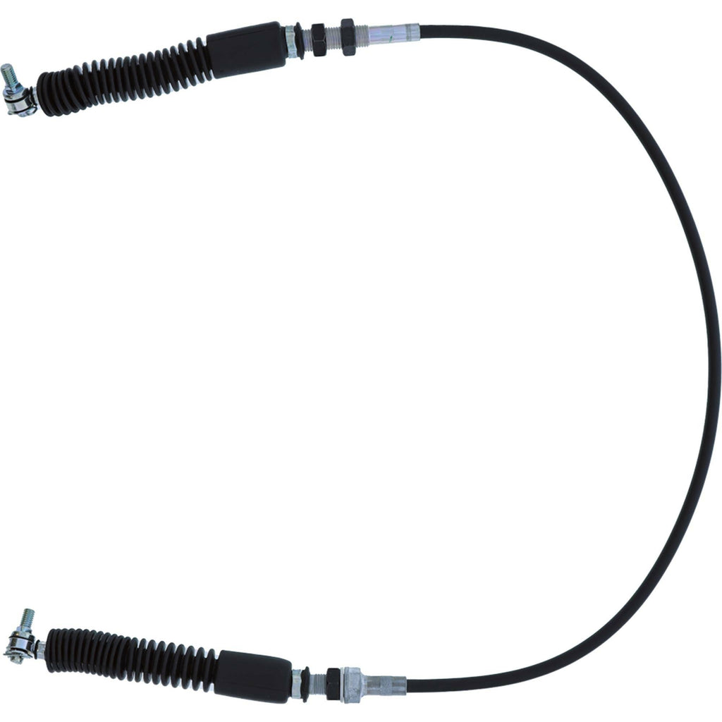 All Balls UTV shift cable with hydraulic control lines, featuring black cable and metal fittings for smooth gear shifting.