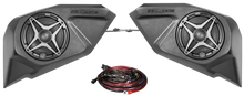 Load image into Gallery viewer, SSV Works rear door speaker pods for off-road vehicles, shown installed on vehicle doors in a close-up view.