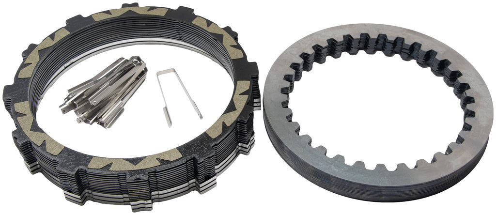 Rekluse Torqdrive clutch for motorcycles, showing the black and metallic clutch components with detailed design.