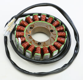 Ricks Motorsport Electric Stator 27-21303 for motorcycle electrical systems, showing the coil and mounting structure.