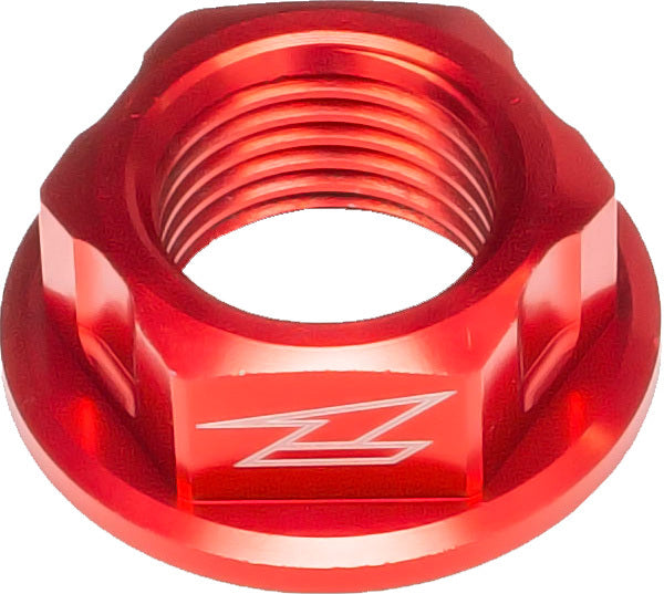 Red DRC Off Road Axle Nut M16x22-P1.5 H11, durable metal component for vehicle axle assembly.