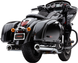 Chrome Cobra Slip-On Billet Tips for Kawasaki Voyager and Vaquero exhaust systems, showcasing shiny metal finish.