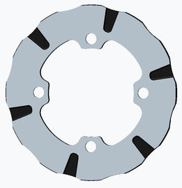 Braking Batfly Oversized Rotor Pol 31-9014 brake rotor with cooling fins and metallic finish, designed for high-performance vehicles.