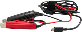 CTEK Power Inc USB-C charging cable with clamps for batteries, model 65-40465, shown with cable and clamp attachments.
