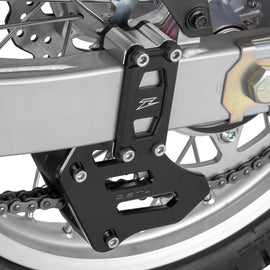 Black ZETA durable chain guide for off-road bikes, designed to protect the chain and improve performance.