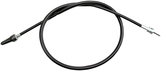 Motion Pro black vinyl Speedo cable 70-5081 for motorcycle, featuring durable construction and precise control for speedometer connection.