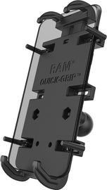 Ram Quick Grip XL Mount with 1-inch ball, durable bracket for secure attachment, shown in black with mounting hardware