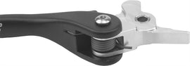 ARC Aluminum Brake Lever 56-00111, close-up of black anodized motorcycle brake lever with ergonomic design and branding details.