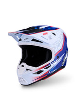 Charger l'image dans la galerie, S M7 Blaster Helmet Ece06/Dot Wht/Blue/Red Glossy Md